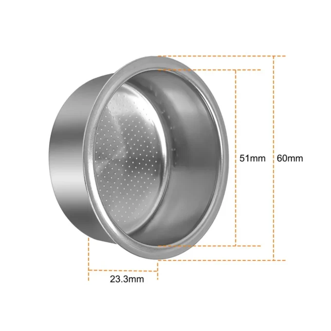 IKAPE 51mm Delonghi Espresso Filter Basket Set (2 & 4 Shot)