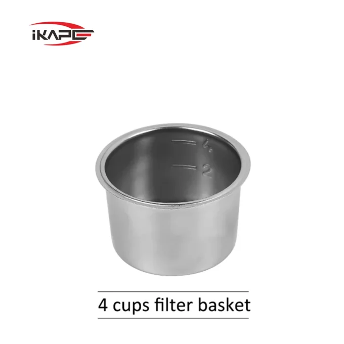 IKAPE 51mm Delonghi Espresso Filter Basket Set (2 & 4 Shot)