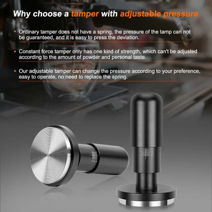 IKAPE Calibrated Adjustable Pressure Spring Tamper (51-58.5mm)