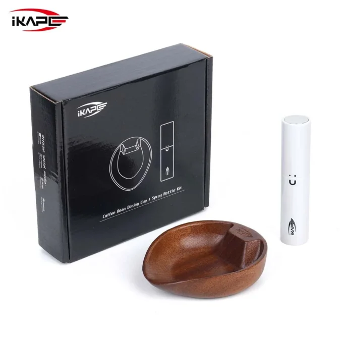 IKAPE Walnut Coffee Bean Bowl & RDT Spray Bottle Set