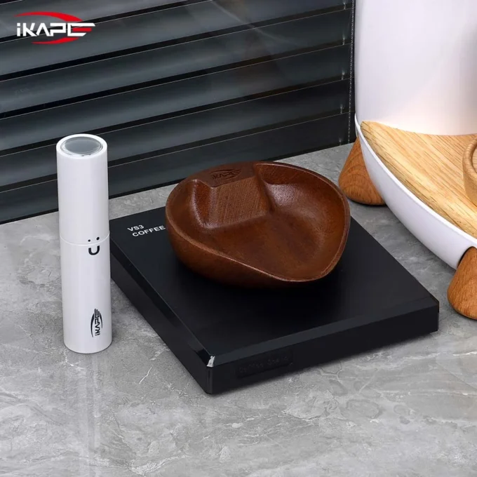 IKAPE Walnut Coffee Bean Bowl & RDT Spray Bottle Set