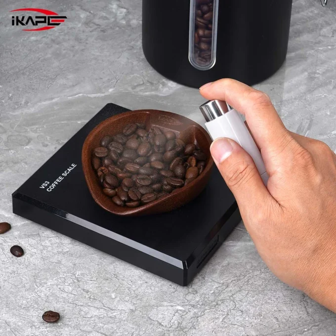 IKAPE Walnut Coffee Bean Bowl & RDT Spray Bottle Set