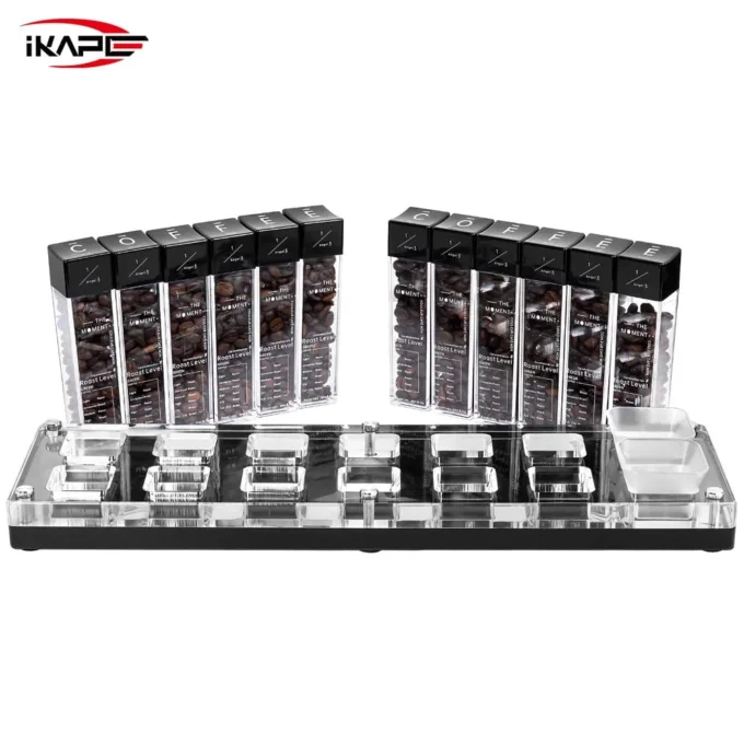 IKAPE Coffee Bean Cellars with Stand & Hopper (6 or 12 Tubes)
