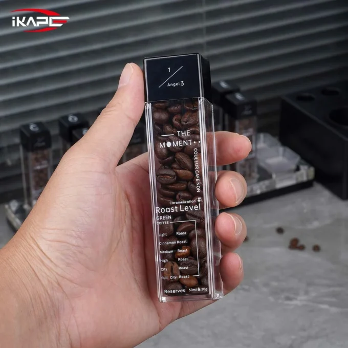 IKAPE Coffee Bean Cellars with Stand & Hopper (6 or 12 Tubes)