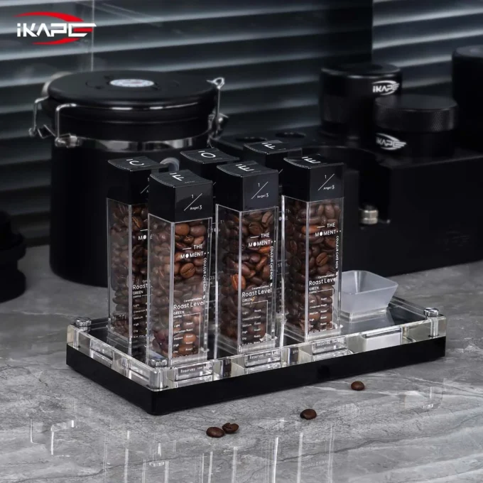 IKAPE Coffee Bean Cellars with Stand & Hopper (6 or 12 Tubes)