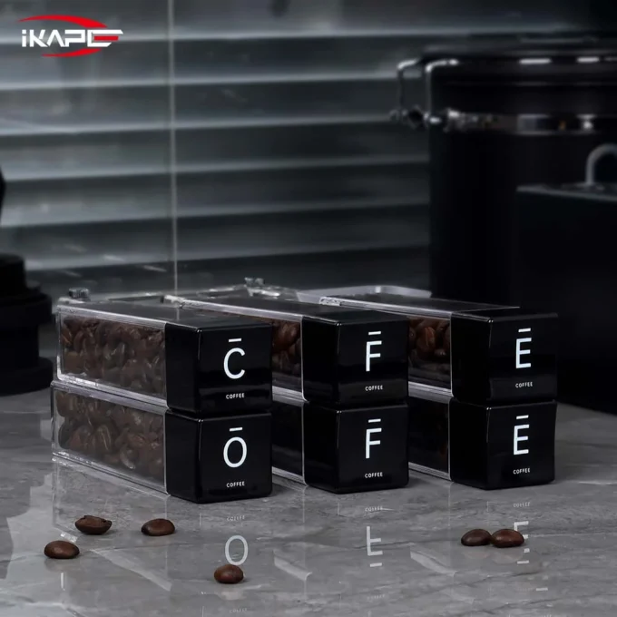IKAPE Coffee Bean Cellars with Stand & Hopper (6 or 12 Tubes)
