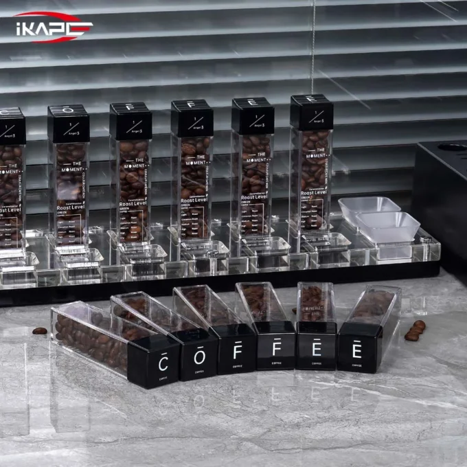 IKAPE Coffee Bean Cellars with Stand & Hopper (6 or 12 Tubes)