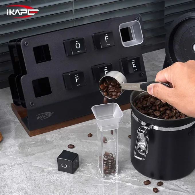 IKAPE Coffee Bean Cellars Upright Hopper Stand (6 Tubes)
