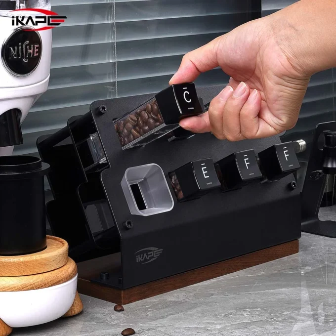 IKAPE Coffee Bean Cellars Upright Hopper Stand (6 Tubes)