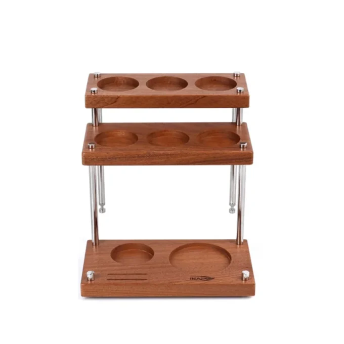 IKAPE 3-Tier Coffee Utensils Organizer — Walnut or Sapele