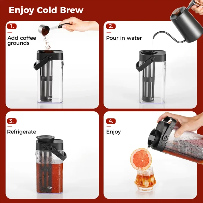 IKAPE Cold Brew Coffee Maker 1100ml / 33.8oz