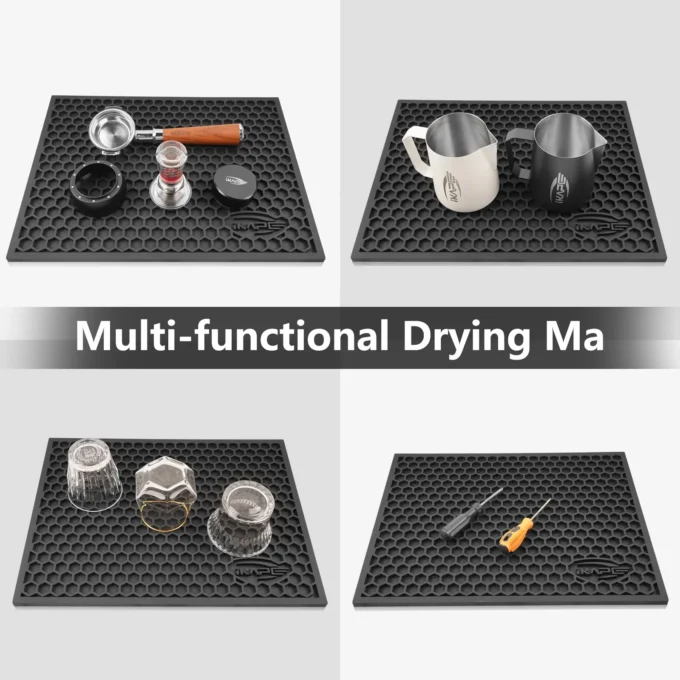 IKAPE Silicone Drying Mat for Coffee Maker & Espresso Station