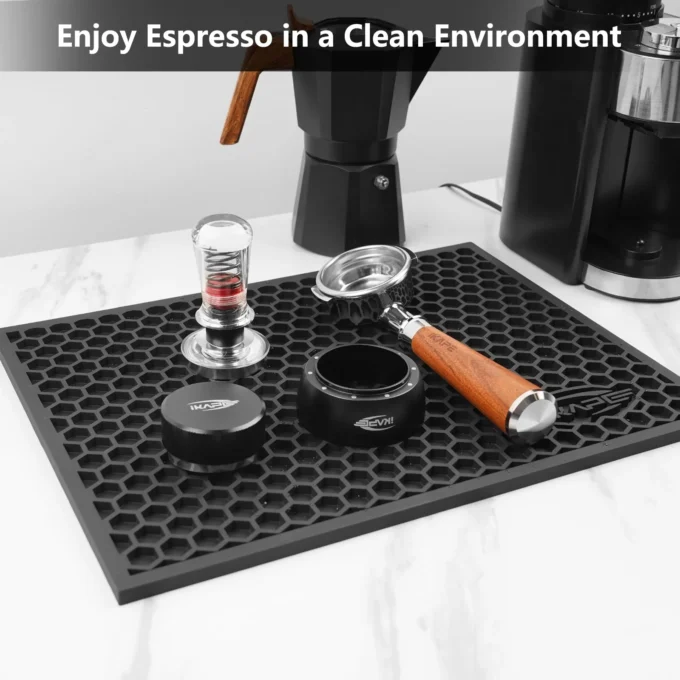 IKAPE Silicone Drying Mat for Coffee Maker & Espresso Station