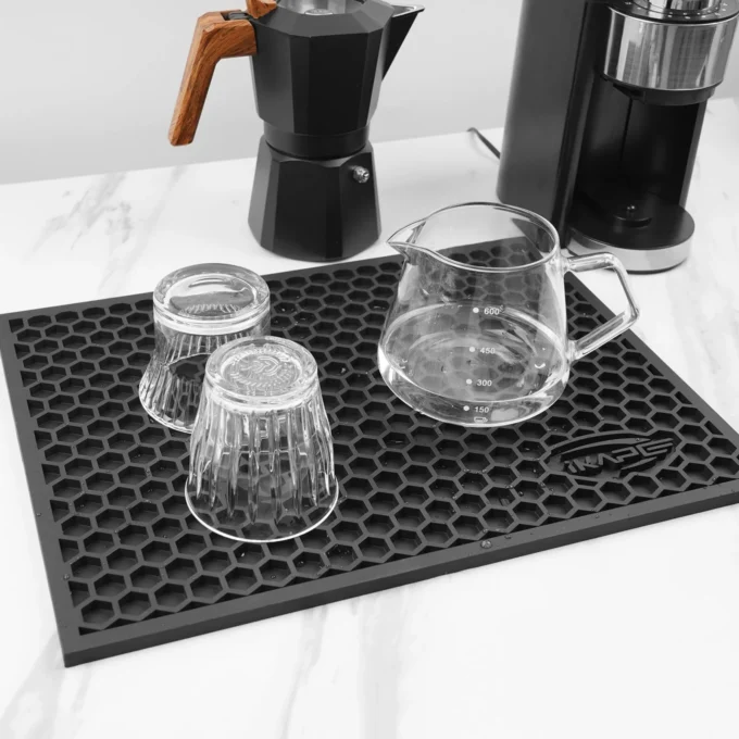 IKAPE Silicone Drying Mat for Coffee Maker & Espresso Station