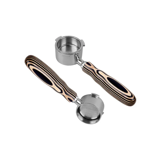 IKAPE Bottomless Portafilter — Pearl White Wood (51/54/58mm)