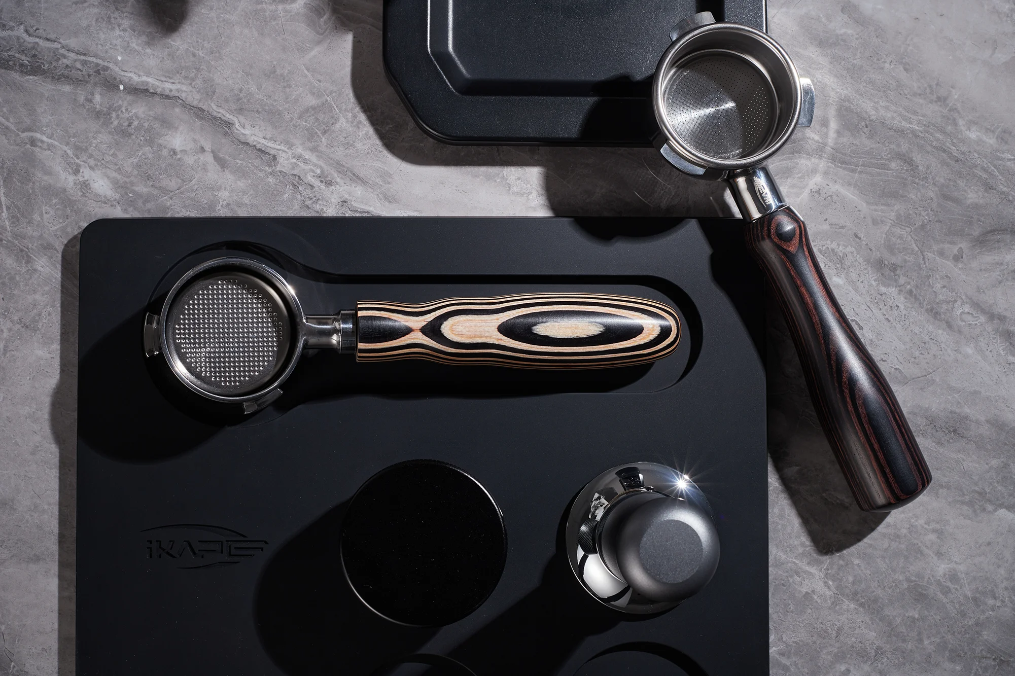 Ikape Espresso Bottomless Portafilter Colorful Wooden Handle 6 6