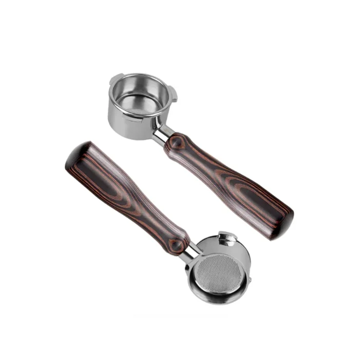IKAPE Bottomless Portafilter — Hantom Dark Wood (54/58mm)