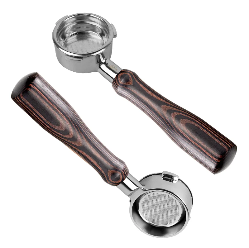 Ikape Espresso Bottomless Portafilter Colorful Wooden Handle 8 5