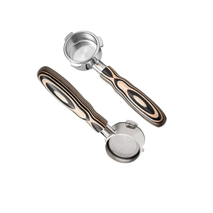 IKAPE Bottomless Portafilter — Pearl White Wood (51/54/58mm)