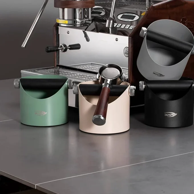 IKAPE Espresso Knock Box for Coffee Grounds