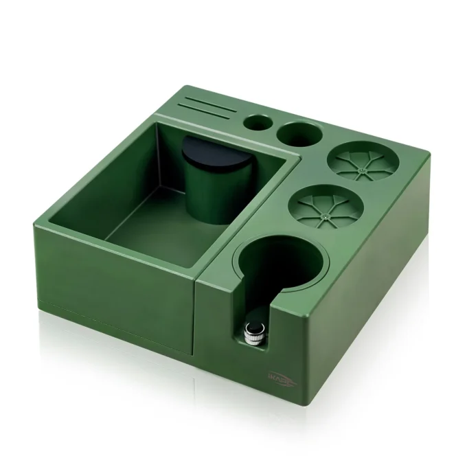 IKAPE ABS V2 Espresso Knock Box (51/54/58mm) — Dark Green