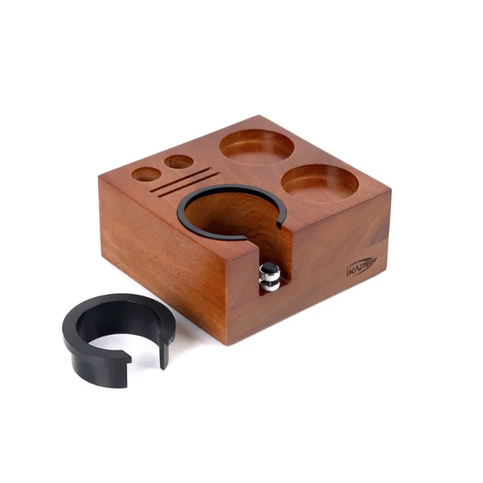 Ikape Espresso Tamper Holder Wooden Coffee Tamper Station Ba