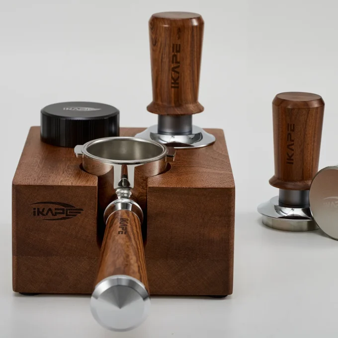IKAPE Wooden Espresso Tamper Station Base (51/54/58mm)