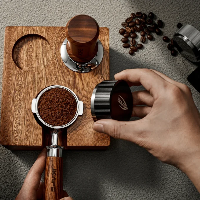 IKAPE Wooden Espresso Tamper Station Base (51/54/58mm)