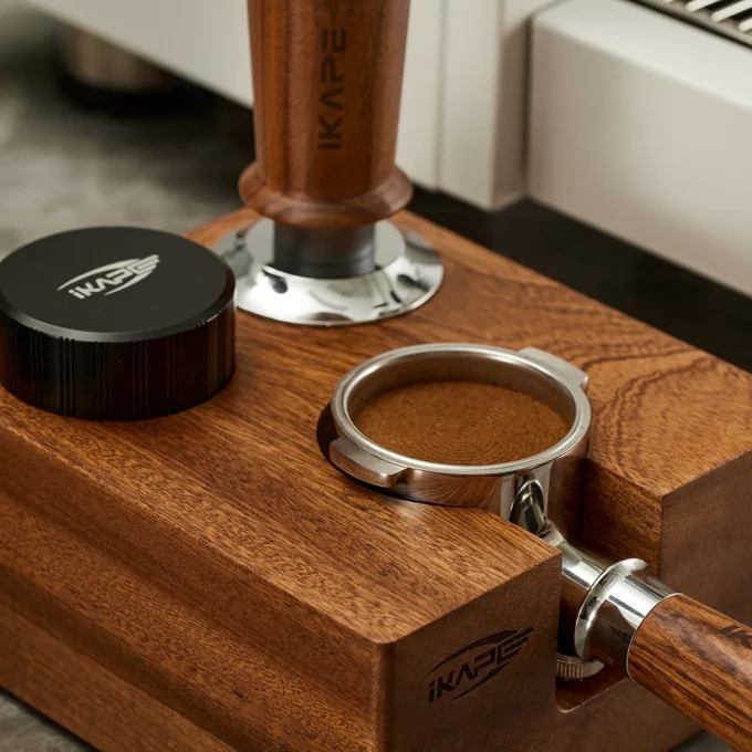 IKAPE Wooden Espresso Tamper Station Base (51/54/58mm)
