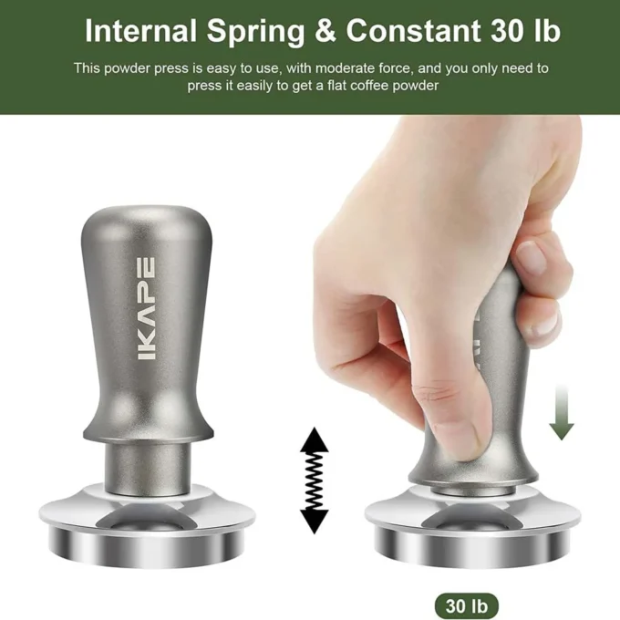 IKAPE V3 Spring Loaded Calibrated Espresso Tamper (45.5-58.35mm)