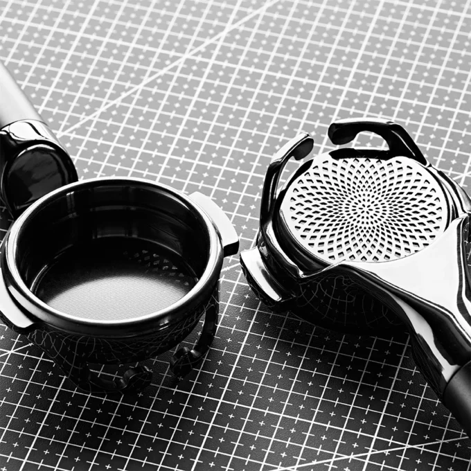 IKAPE KKLUO Flat-Bottom Bottomless Portafilter with Basket