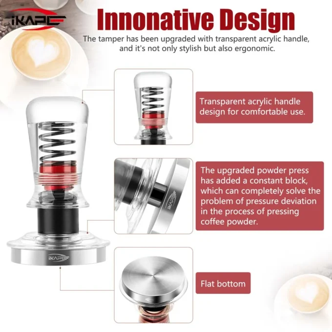 IKAPE V3 Transparent Handle Calibrated Tamper (51/53.3mm)