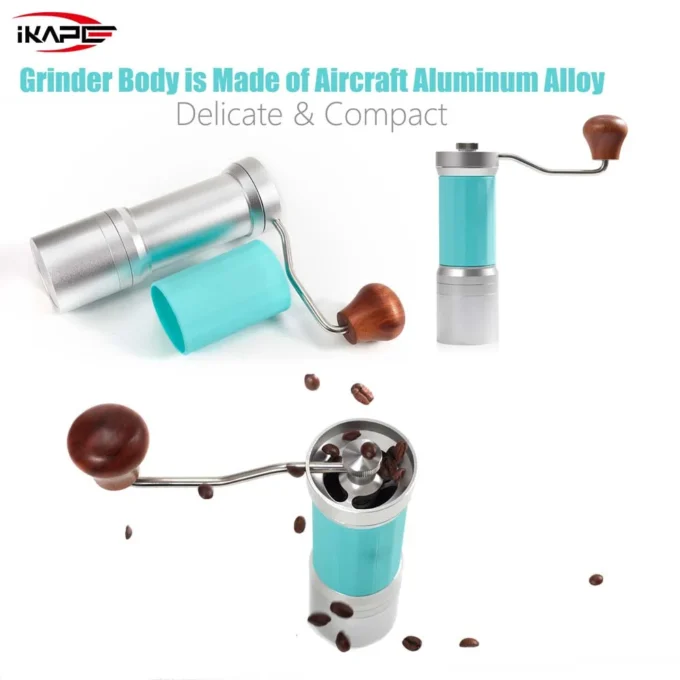 IKAPE Manual Coffee Grinder — Interchangeable Conical Burrs