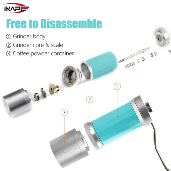 IKAPE Manual Coffee Grinder — Interchangeable Conical Burrs