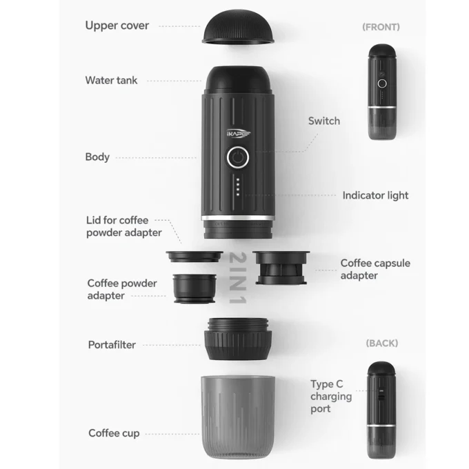 IKAPE Portable Electric Espresso Machine — Hot & Cold