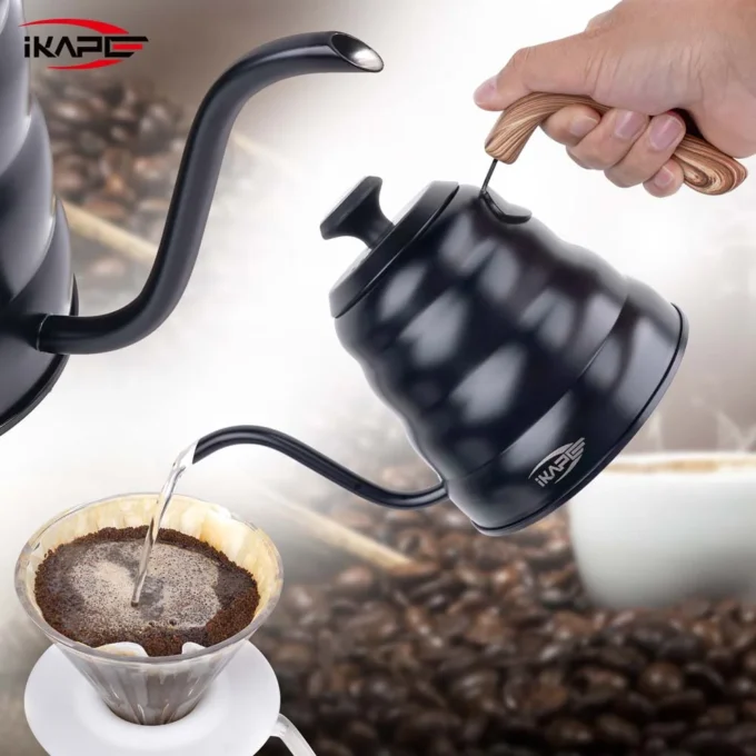 IKAPE 40oz Gooseneck Pour Over Kettle with Thermometer