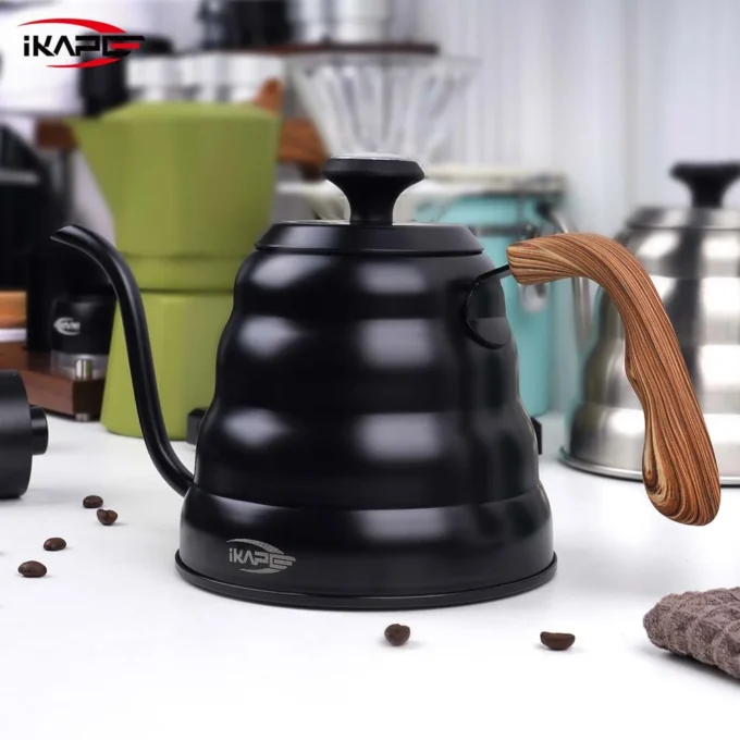 IKAPE 40oz Gooseneck Pour Over Kettle with Thermometer