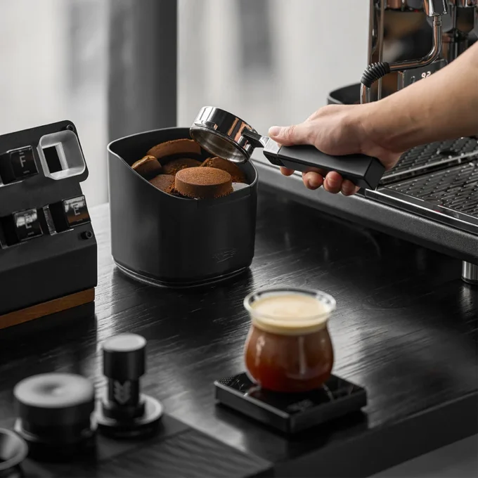 IKAPE V2 ABS Espresso Knock Box & Grounds Organizer