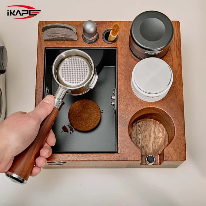 IKAPE V2 Espresso Knock Box & Organizer (51/54/58mm)