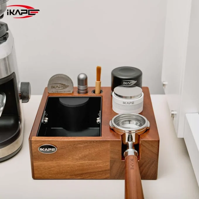 IKAPE V2 Espresso Knock Box & Organizer (51/54/58mm)