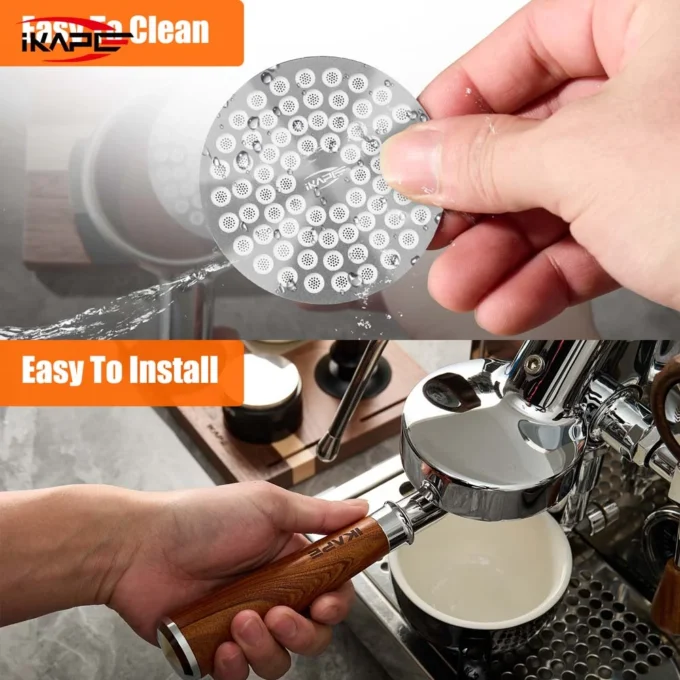 IKAPE V2 Espresso Puck Screen 0.8mm (51/53.3/58.5mm)