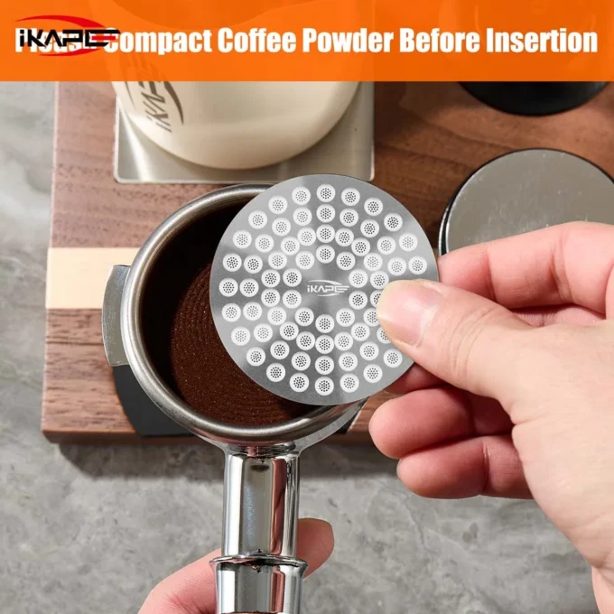 IKAPE V2 Espresso Puck Screen 0.8mm (51/53.3/58.5mm)