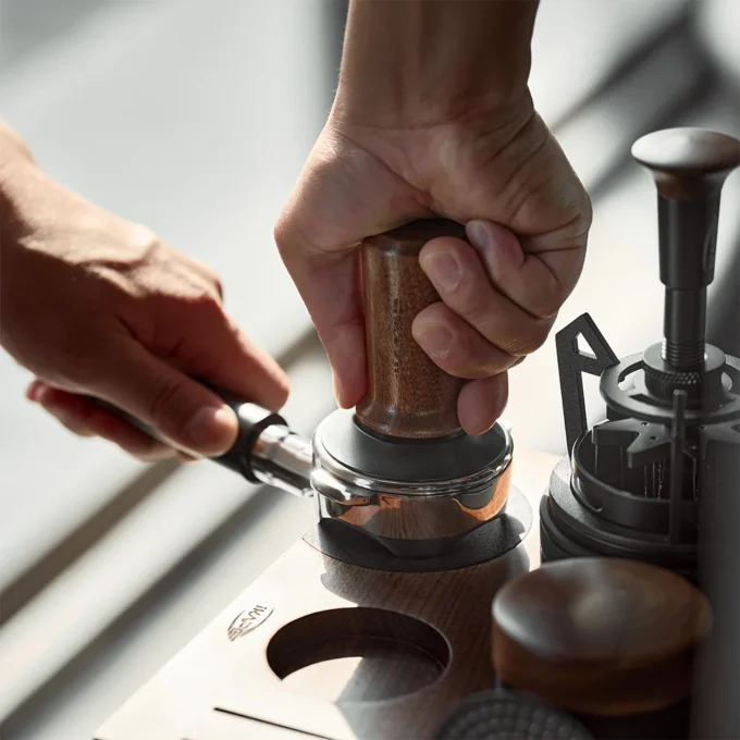 IKAPE V3 Calibrated Coffee Tamper — Wooden Handle (51-58.35mm)