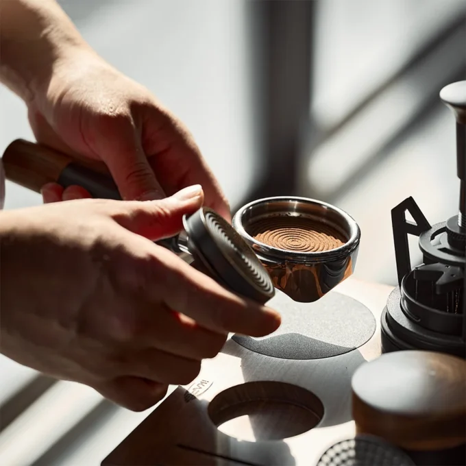 IKAPE V3 Calibrated Coffee Tamper — Wooden Handle (51-58.35mm)
