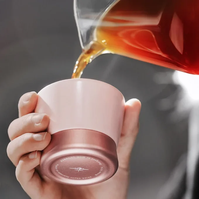 MHW-3BOMBER CERA Series Ceramic Cup — Pink (80/240ml)