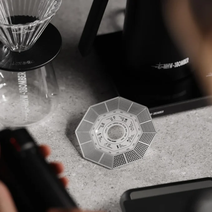 MHW-3BOMBER Coffee Ground Measuring Card (Octagonal)