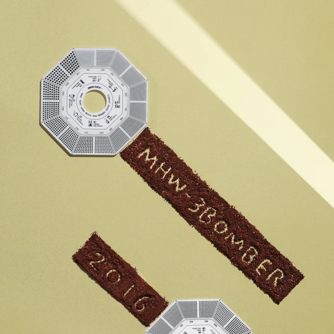 MHW-3BOMBER Coffee Ground Measuring Card (Octagonal)