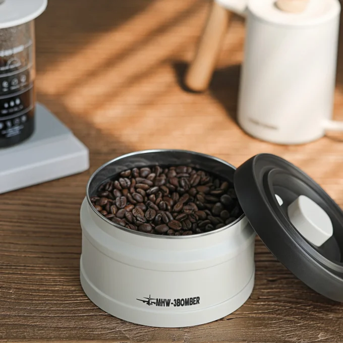 MHW-3BOMBER Manual Vacuum Coffee Storage Canister