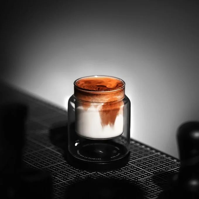 MHW-3BOMBER DW Series Double Wall Glass Cup Black