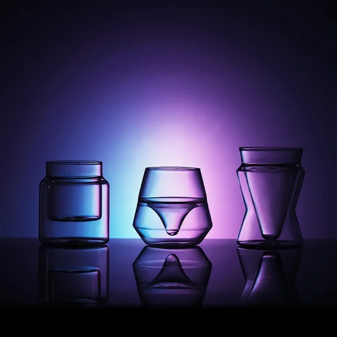 MHW-3BOMBER DW Series Double Wall Glass Cup Black